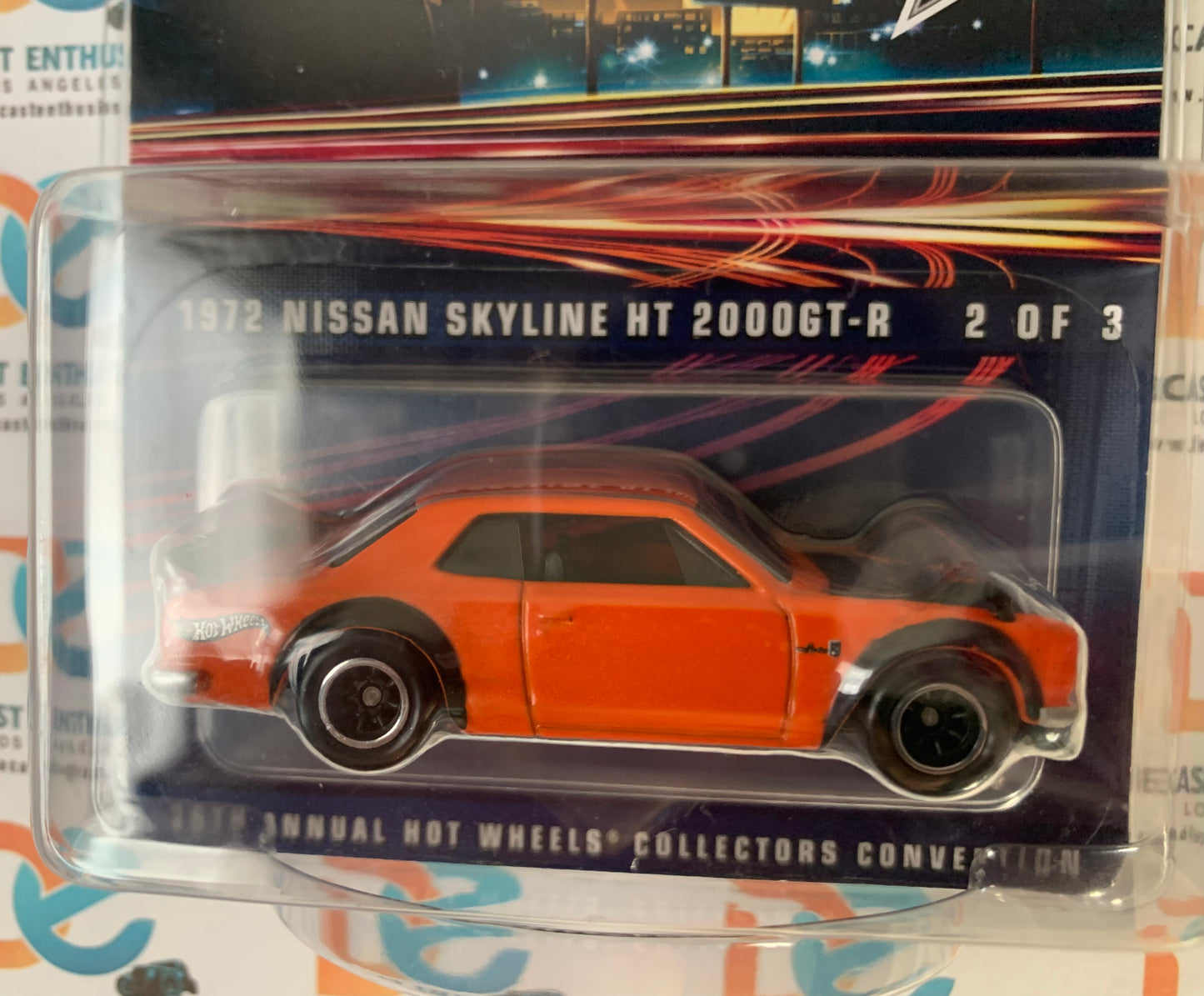 Hot Wheels 36th Annual 2022 Collectors Convention Los Angeles 1972 Nissan Skyline HT 2000GTR Orange 1:64