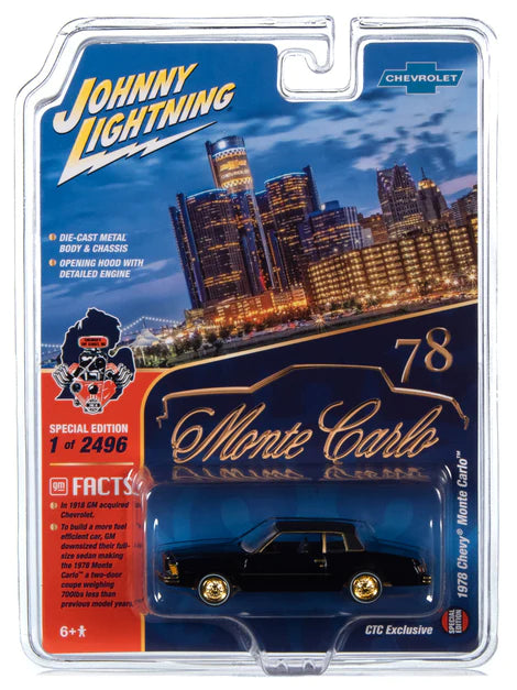 Johnny Lightning CTC Exclusives 1978 Chevy Monte Carlo Black 1:64