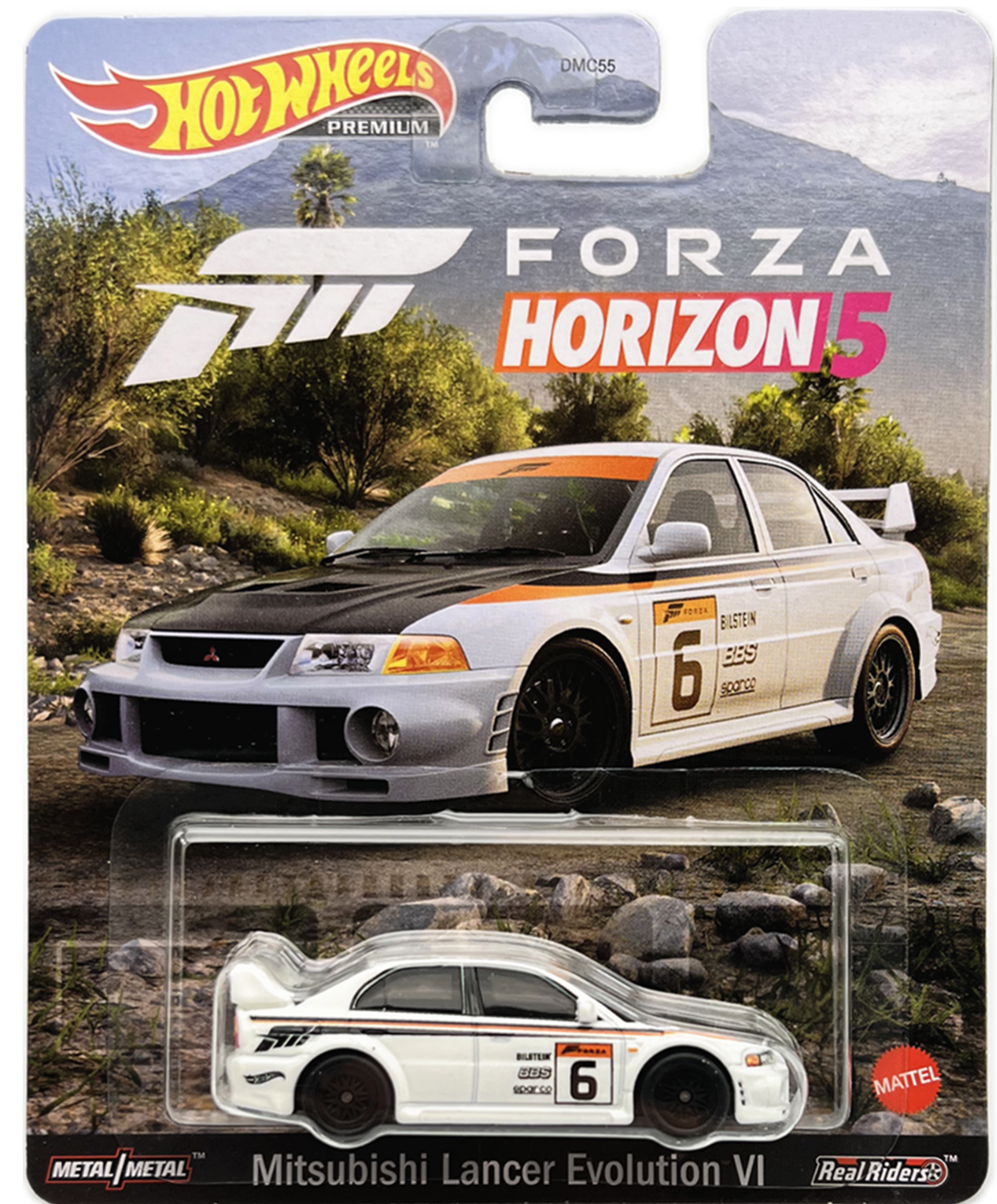 Hot Wheels Forza Horizon 5 Mitsubishi Lancer Evolution VI White 1:64
