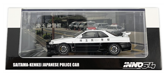 Inno64 Nissan Skyline GTR R34 Japanese Police Car 1:64