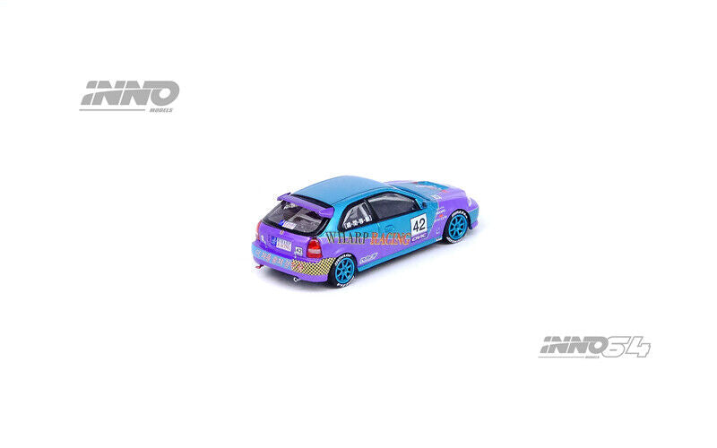 Inno64 Honda Civic Type R EK9 Wharp Racing Purple 1:64