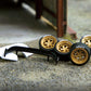 Tarmac Wheels Rotiform HUR Black for RWB Models Gold 1:64