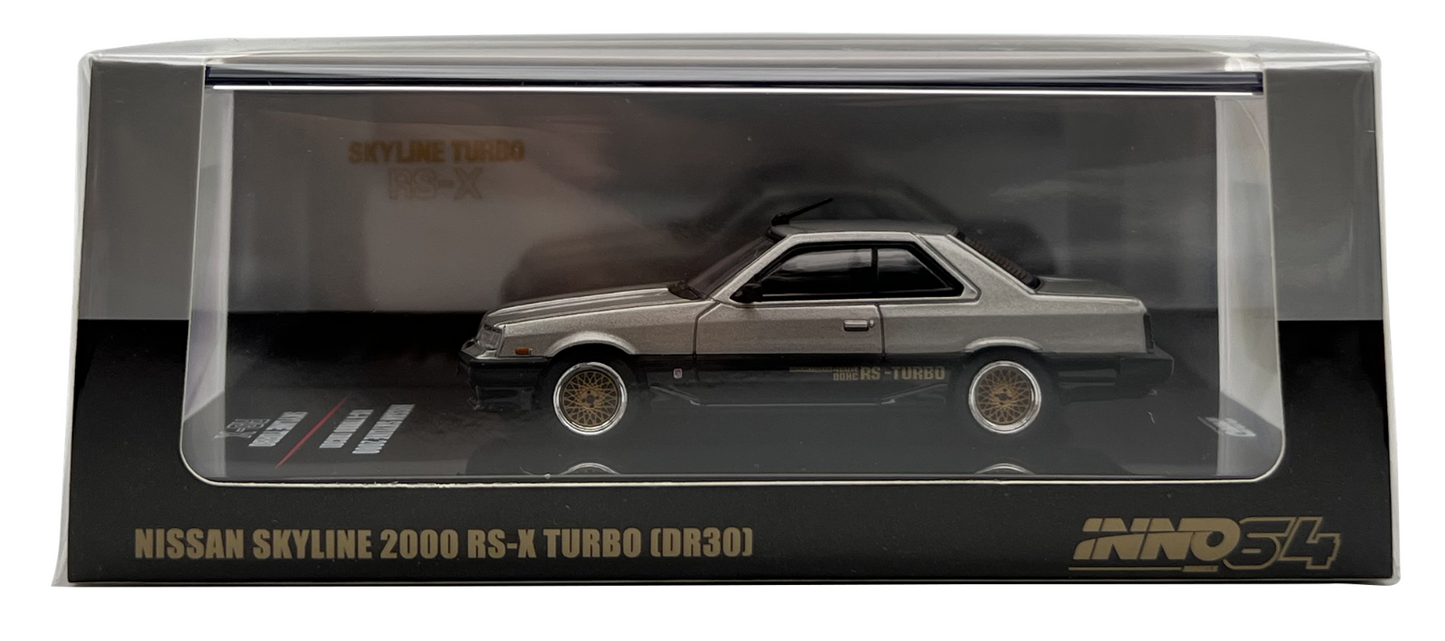 Inno64 Nissan Skyline 2000 Turbo RS X DR30 Silver Black 1:64