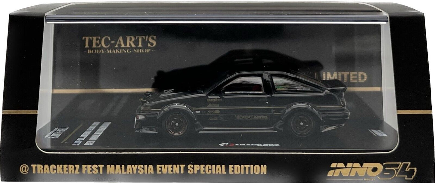 Inno64 Toyota Sprinter Trueno AE86 Black Limited Tunes by Tec-Art's 1:64