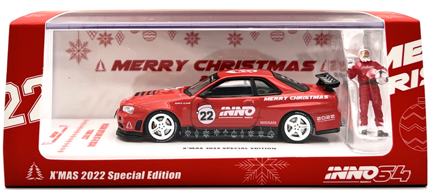 Inno64 Nissan Skyline R34 Xmas 22 Edition 1:64