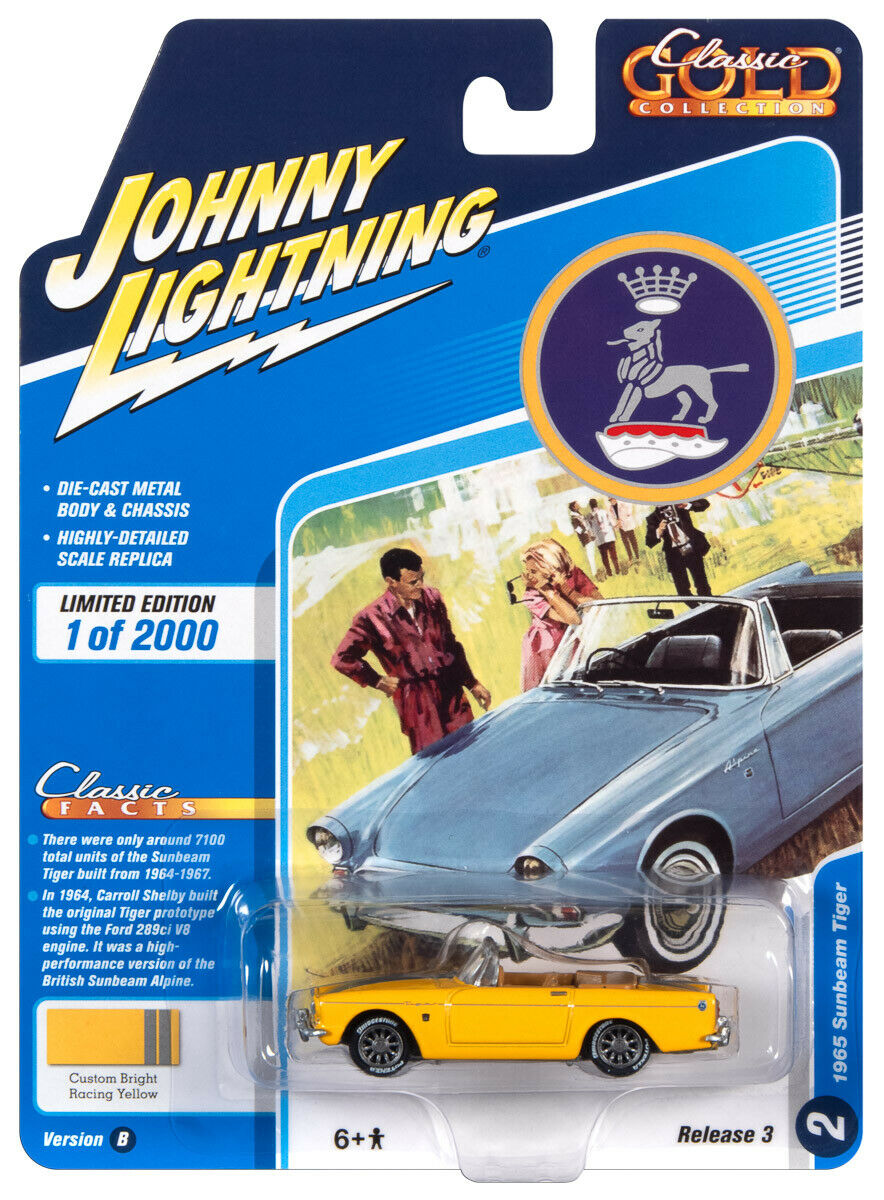 Johnny Lightning 1965 Sunbeam Tiger Yellow 1:64