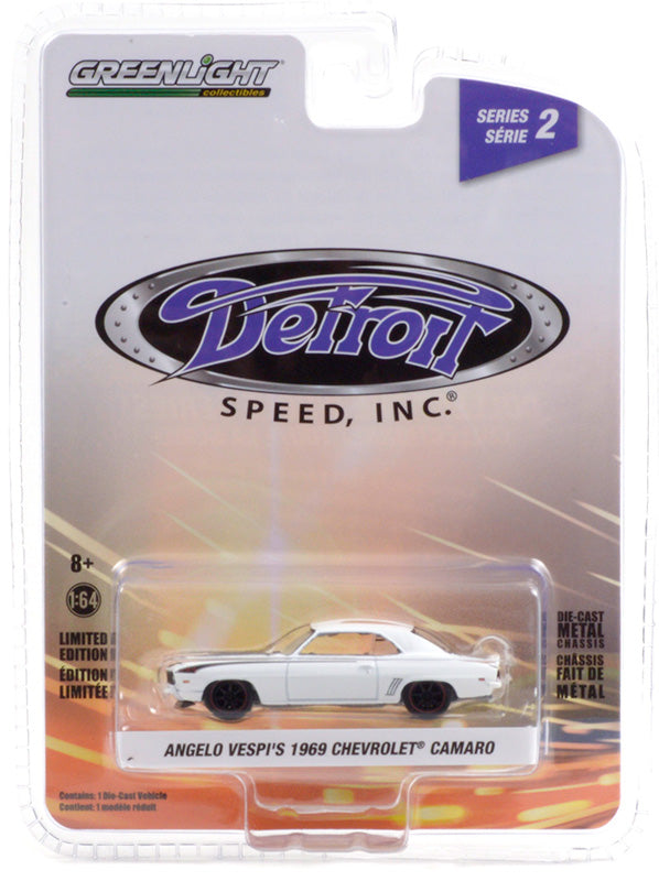 Greenlight Detroit Speed Angelo Vespi's 1969 Chevrolet Camaro White 1:64